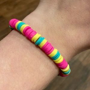 Mix And Match Homemade Polymer Clay Bead Bracelet!